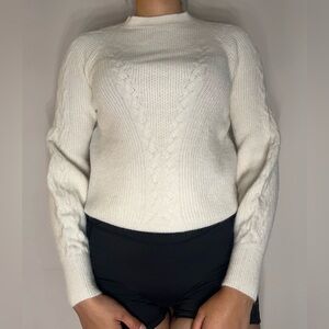 White knit sweater